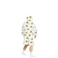 thumbnail image 4 of goowrom Family Cartoon Digital Printing Lamb Wool Warm Hooded Blanket, 4 of 10