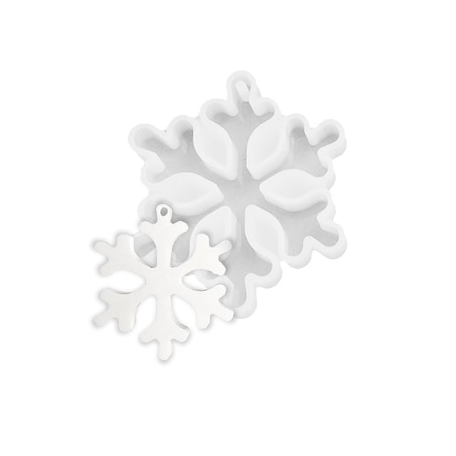 Advancent Moldes de fundición de silicona estilo navideño adorable troquel de aromaterapia muebles para el hogar molde de cera de yeso para el hogar copo Type3 NO3 Advancent HA061363-02B