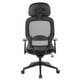thumbnail image 4 of Scranton & Co Contemporary Fabric Back Office Chair with Headrest in Black, 4 of 6