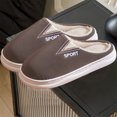 thumbnail image 4 of Xfvqtps Mens and Womens Furry Slippers Cloth Cover Solid Color Memory Foam Thick Bottom Soft Sole Waterproof Comfortable Non-Slip Warm Winter Home Slippers Coffee, 4 of 7