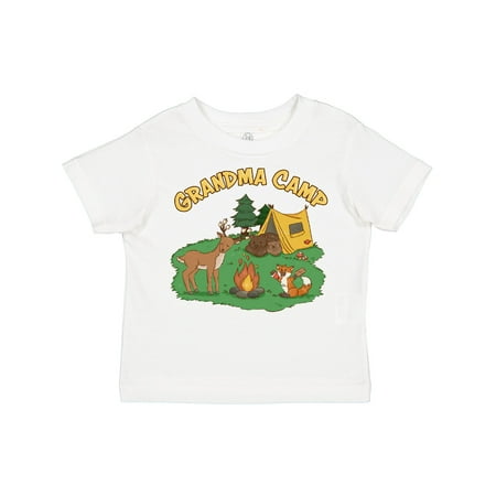 

Inktastic Grandma Camp with Camping Animals Gift Toddler Boy or Toddler Girl T-Shirt
