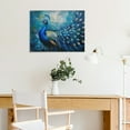 thumbnail image 5 of Creowell Peacock Canvas Print Wall Art Decor Ready To Hang 16x20 16x12in, 5 of 6