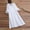 *White, variant on ClodeEU Womens Linen Blend V Neck Long Sleeve A Line Dress,Flowy Midi Dress for Women Beach Vacation Sundress Blue,Womens Plus XXL