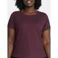 thumbnail image 4 of Terra & Sky Women's Plus Short Sleeve Pucker Knit Top, Sizes 0X-5X, 4 of 5
