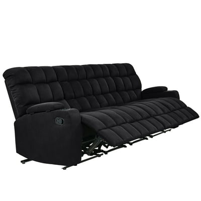 Black Microfiber Wall Hugger Reclining Sofa with Oman Ubuy