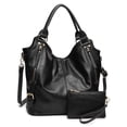 thumbnail image 1 of Bolso de mano ITSCOSY de piel sintética a la moda con hombros holgados, negro, 1 of 7