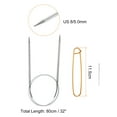 thumbnail image 2 of Uxcell Circular Knitting Needles Needles Stainless Steel 1 Set Gold US 8/5.0mm x 14 inch (80cm), 2 of 6