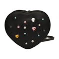 thumbnail image 1 of Mini Mochila Lindo Bolso De Hombro En Forma De Corazón Con Diamantes De Imitación Para Mujer Negro, 1 of 7