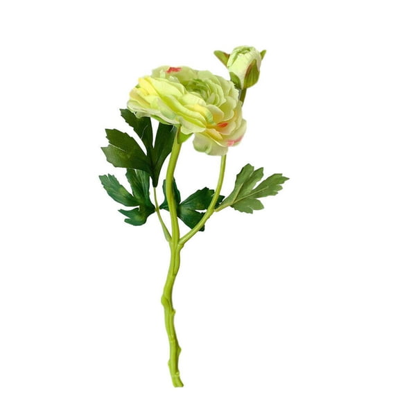 2-head Artificial Camellia Bouquet Simulation camellia bouquet artificial camellia Flower Table Centerpiece Fake Floral Decor, Green