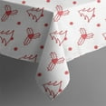 thumbnail image 5 of Christmas Square Tablecloth 42x42 Inch – Waterproof Polyester Printed Table Cover, Wrinkle Resistant & Washable for Kitchen Dining Picnic Party Decor, Single-v4-15, White, 5 of 6