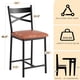 thumbnail image 2 of Juego de 2 Taburetes de Bar con Respaldo - Sillas Altas Tapizadas con Cojín Grueso para Cocina, Comedor o Cafetería, 2 of 7