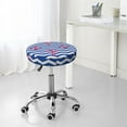 thumbnail image 7 of Bingfone14 Inch Padded Round Bar Stool Cover Cushion With Elastic Fabric Round Chair Seat - Nautical Anchors, 7 of 7
