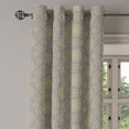 thumbnail image 3 of Ambesonne Traditional Grommet Curtain, Interwoven Floral Forms, 50" x 63", Purple Grey and Yellow, 3 of 6