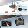 thumbnail image 4 of eRapta Magnetic Wireless Backup Camera 7 inch Monitor for Car Truck RV Trailer Hitching Horse Fifth Wheels with IP69 Waterproof ACT702, 4 of 12