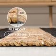 thumbnail image 6 of JONATHAN Y NATURAL FIBER 2 x 10 Runner Rug, Jayden Rustic Farmhouse Woven Jute Stripe - Natural/Black, NRF202B-210, 6 of 6