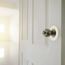 HEATSHAKING 1Set Door Security Plates White 3.50X3.50X0.08In for Bedroom Door Lock and Reinforcement