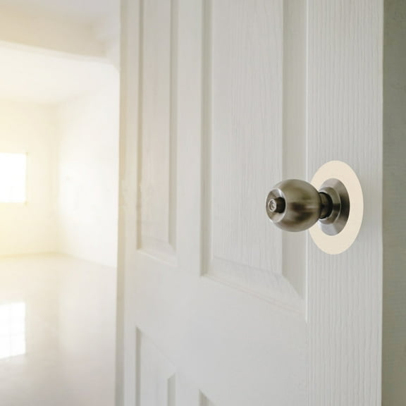 HEATSHAKING 1Set Door Security Plates White 3.50X3.50X0.08In for Bedroom Door Lock and Reinforcement