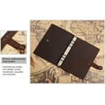 thumbnail image 2 of KISSKI·H Olvido A6 Refillable Leather Writing Notebook, Vintage Journal Binder Notebook, 6 Ring Binder Travelers Diary Notebook, A6 Cover with 80 Lined Pages, Gift for Women/Men, Dark brown, 2 of 5