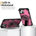 thumbnail image 6 of Strong Magnetic for iPhone 15 Case with Hidden Stand, Compatible with Mag-Safe, Military Grade Drop Protection, Built-in Kickstand for iPhone 15 Heavy Duty Shockproof Cover, Purple, 6 of 7