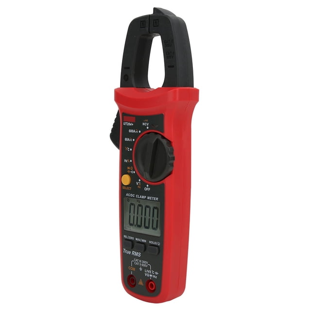 Pinza amperimétrica digital portátil UNI T UT204+, rango automático, voltaje CA/CC, corriente, resistencia, capacitancia
