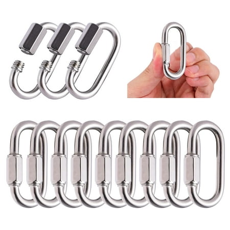 

RANMEI Heavy Duty Carabiner 304 Stainless Steel Chain Link Anti-Rust Quick Links