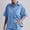Light Blue, variant on Womens Tops Summer Button Collar Cropped Short Sleeve Denim Shacket Womens Jean Tops Black M