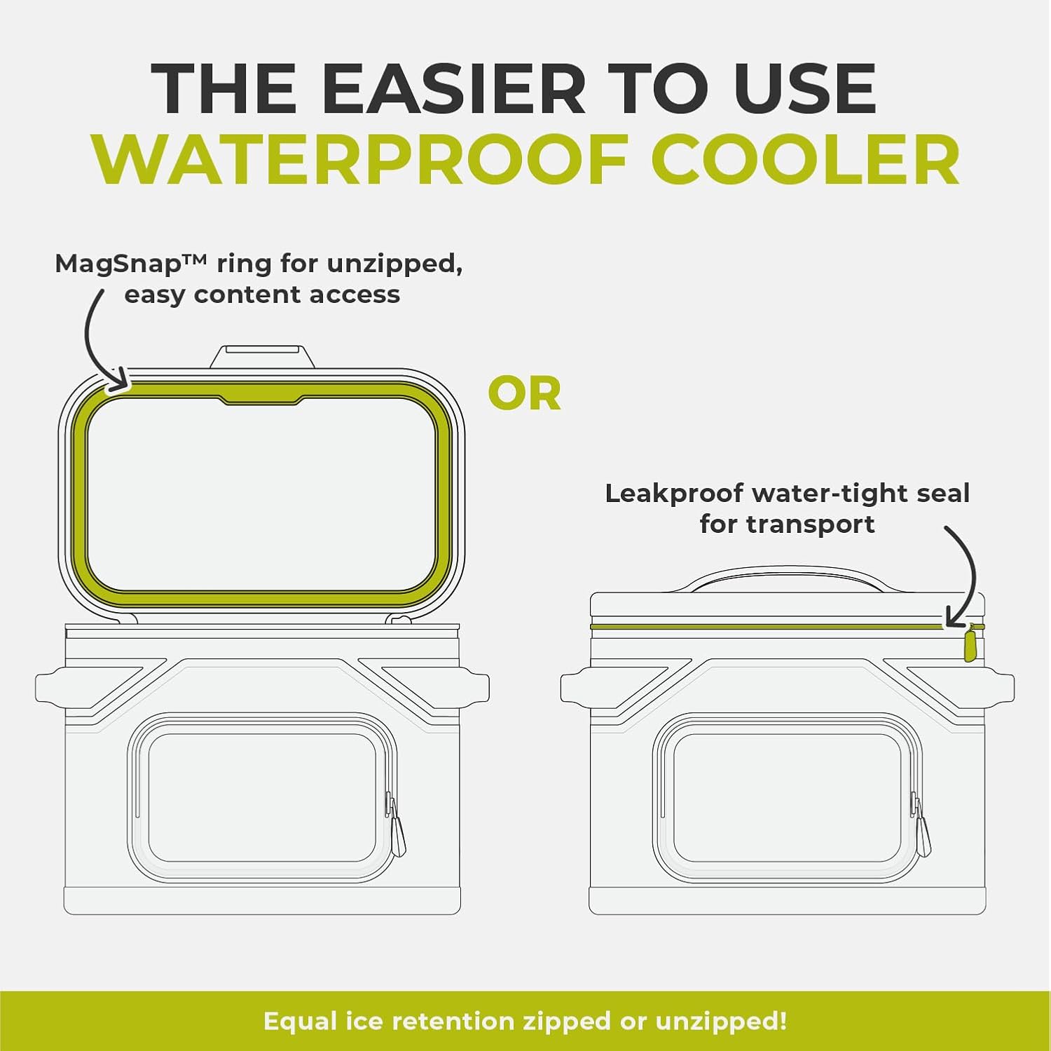CORE 18 Can Climakeep Magnetic Soft Cooler, Leakproof Cooler, Waterproof Zipper, Steel Blue