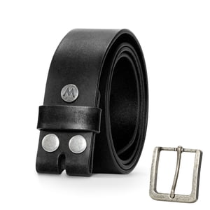 Wrangler Men's Genuine Leather Belt with Removable Buckle