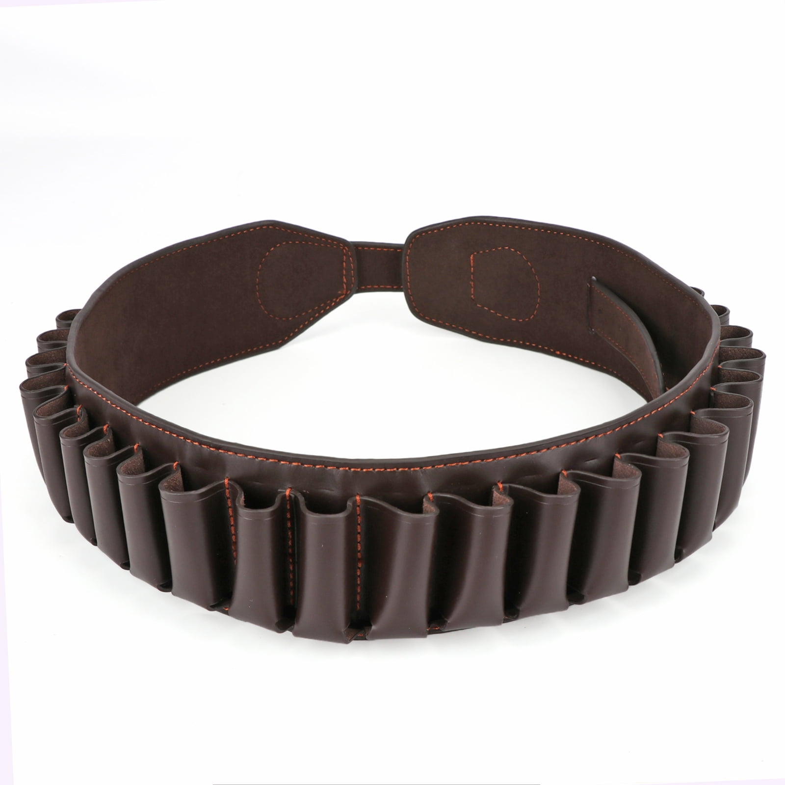 TOURBON Genine Leather Shotgun Bandolier Cartridge Belt 12 Gauge Shell