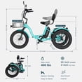 thumbnail image 4 of MOONCOOL All-Terrain Folding Electric Tricycle for Adults, 1100w Motor 48V 14.5Ah Battery,7-Speed 20" x 4.0" Fat Tire 3 Wheel Electric Bike , 25-60 miles, 4 of 12