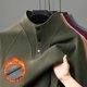 thumbnail image 4 of pstuiky Camisas de manga larga de invierno para hombre, Camisa informal de manga larga con cuello alto y botones de color liso para hombre camisetas de hombre xxl, 4 of 4