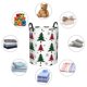 thumbnail image 4 of Balery Buffalo Plaid Christmas Trees Cesta de ropa redonda con asas, impermeable, independiente, para ropa, juguetes, dormitorio y familia-Medium, 4 of 6