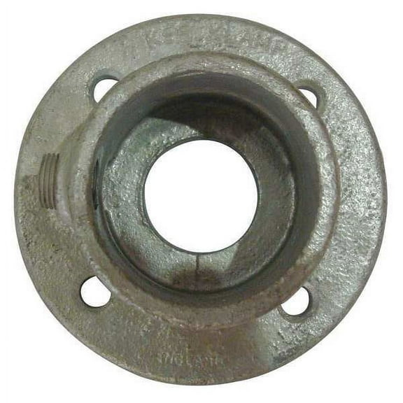 ZoroSelect Structural Pipe Fitting, Base Flange, Cast Iron, 2 in Pipe Size, 50000 lb Tensile Strength