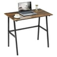 thumbnail image 1 of Alecono Small Computer Desk 35'' Study Writing Desk for Small Spaces Modern Simple Metal Frame Rustic Brown, 1 of 4