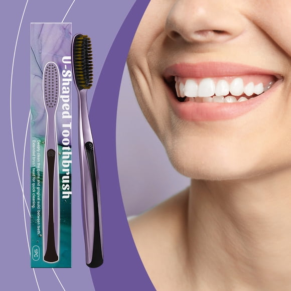 Hauiodp Large Long Head Toothbrush, Whitening Teeth, Removing Plaque, Brace, Cigarette, Coffee and Other Stains, Suitable for Daily Oral Care.