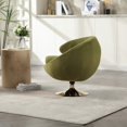 thumbnail image 5 of Smilegend 360 Degree Swivel Cuddle Barrel Accent Chair Soft Velvet Upholstered Round Armchair, Olive Green, 5 of 8