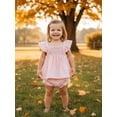 thumbnail image 6 of BemeyourBBs Infant Baby Girls Summer Clothes Plaid Gingham 2 Pieces Smocked Outfit Fly Short Sleeve Camisole Tank Vest Top with Elastic Waist Shorts Set, 6 of 9