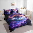 thumbnail image 3 of Manfei Beauty Colorful Galaxy 7-Piece Twin Bedding Sets,Starry Sky Bedding Comforter Set,Modern Aesthteic Art Sheet Sets For Girls Kids,Microfiber Bedroom Decor Reversible, 3 of 8