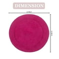 thumbnail image 3 of Home Weavers Inc Home Weavers Bathroom Rug, Cotton Soft, Water Absorbent Bath Rug, Non Slip Shower Rug Machine Washable 22" Round Hot Pink, 3 of 5