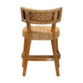 thumbnail image 4 of bali & pari Sabit Bohemian Seagrass and Mahogany Wood Counter Stool, 4 of 10