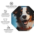 thumbnail image 3 of Naloa Playful Smile Cute Dog Leather Coasters for Drinks, Durable Drink Coasters 4 Set for Tabletop Protection, Luxurious Home Décor and Housewarming Gift ( {designName})Octagon, 3 of 6
