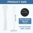 thumbnail image 2 of Cable Zip Ties Self-Locking Nylon Wire Tie Wraps Heavy Duty Cord Management White 8Inch, 2 of 6
