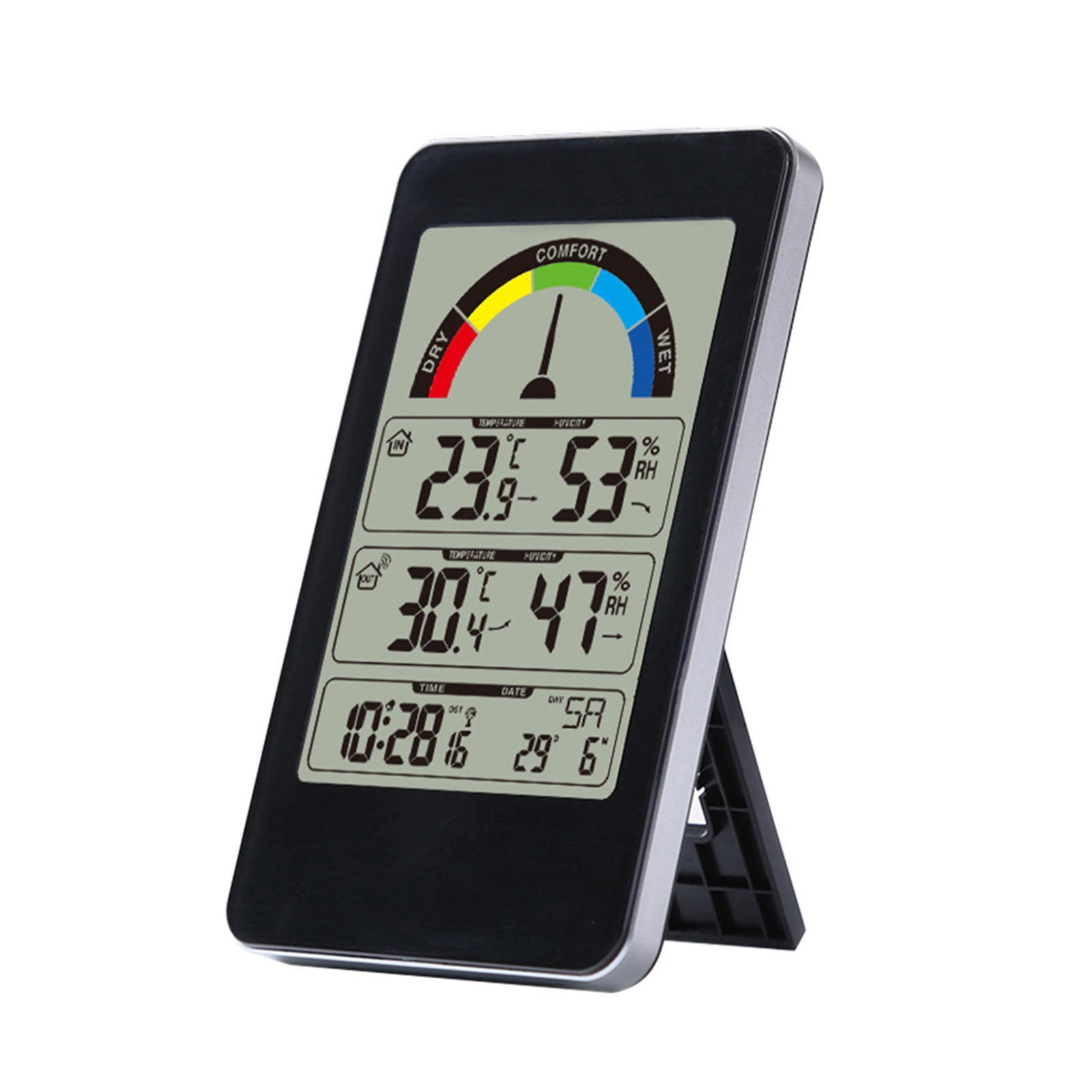 Wall-mounted Weather Clock Household Indoor And Outdoor Thermometers And Hygrometers, Comfort Indicating Temperature Trends, Electronic Alarm Clocks ,Enhanced Signal Transmission