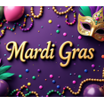 thumbnail image 4 of LUUFILx Mardi Gras Party Banner Decorations Feather Mask Backdrop for Celebration Photography Props Carnival Event Supplies Festive Green Purple Theme Decor, 4 of 8