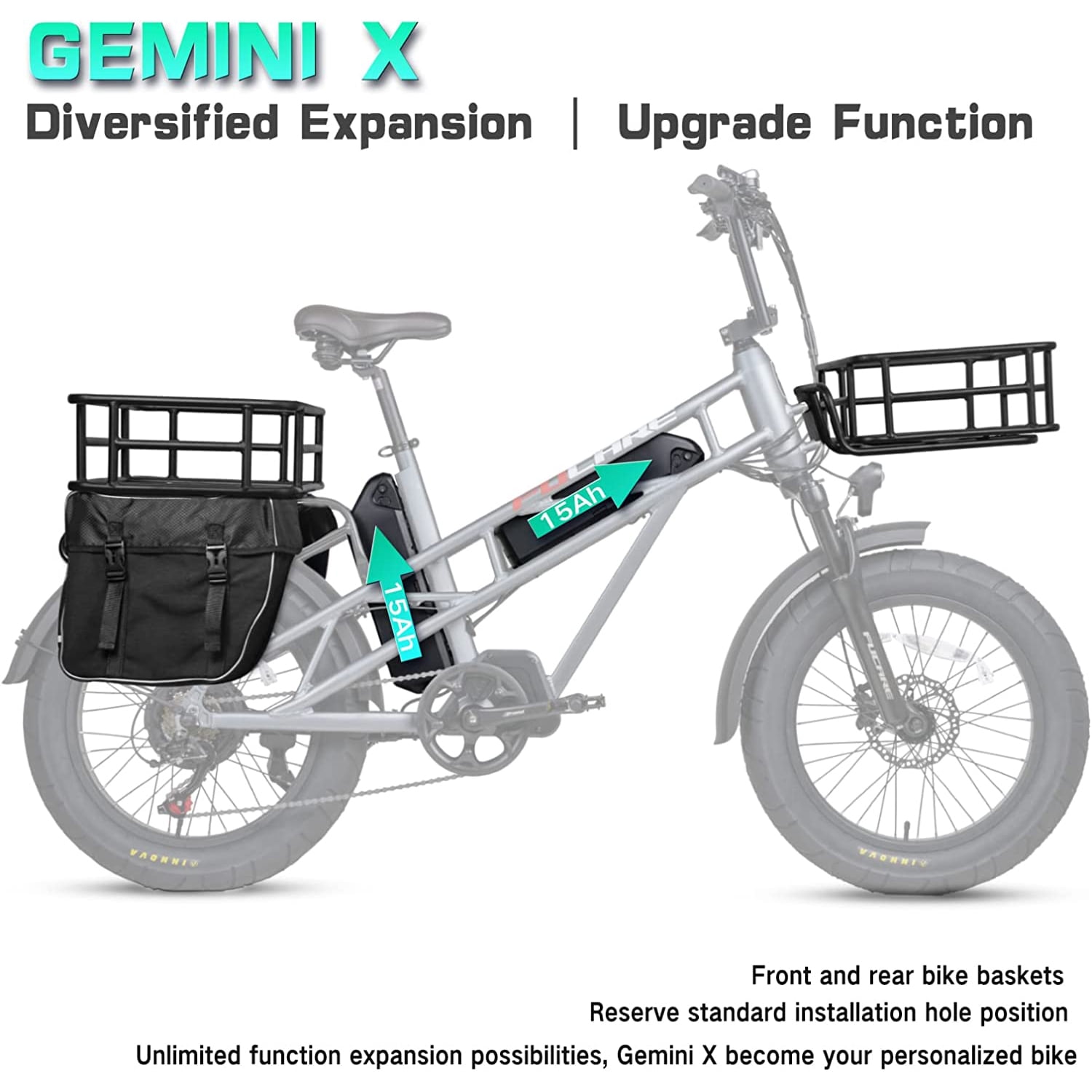 Buy Fucare Gemini Elecric Bikes for Adults Fat Tire Ebike 750W 20.8Ah E