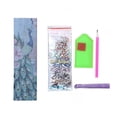 thumbnail image 2 of Yuarrent Marcapáginas con pintura de diamantes 5D DIY, decoración de borlas de cuero, marca de libro para el Día de San Valentín, graduación, Artesanía Pavo real Yuarrent HA003279-07, 2 of 6