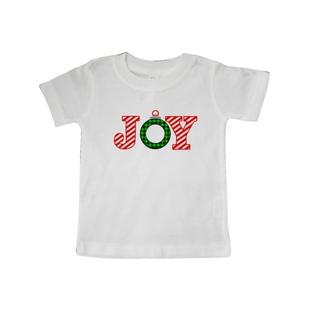 

Inktastic Joy Christmas Ornament with Candy Cane Stripes Gift Baby Boy or Baby Girl T-Shirt
