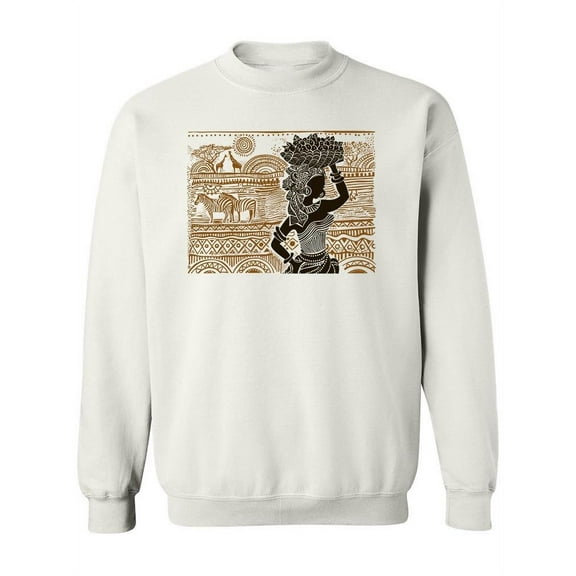 Savanna Striped Style Sketch Sweatshirt Women -Image by Shutterstock, Female x-Large