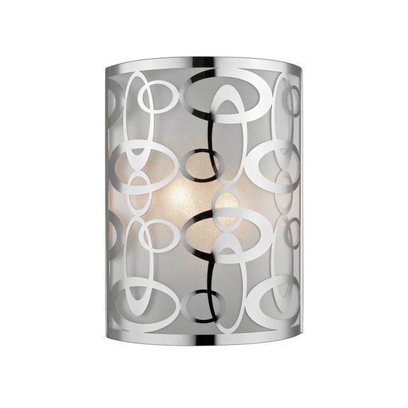 195-2S-CH-Z-Lite-Opal - 2 Light Wall Sconce in Nature Style - 9 Inches Wide by 12 Inches High-Chrome Finish