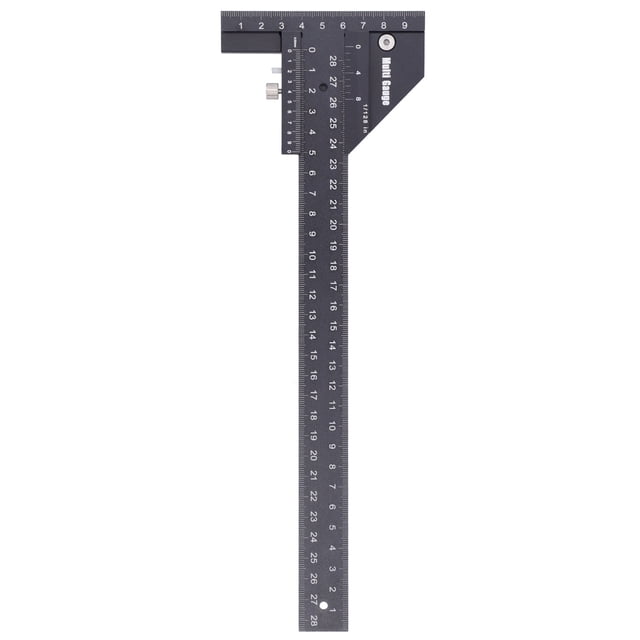 Regla multifuncional para carpintería, regla de trazado para carpintería, regla de marcado de carpintería, regla de carpintería en forma de T, resistente y resistente